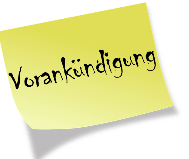 Vorankündigung